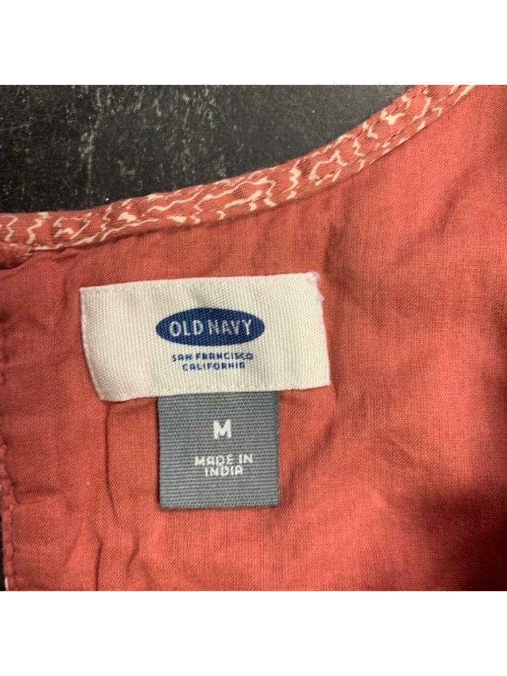 Old Navy Burnt Orange Linen Dress - Picture 3 of 3